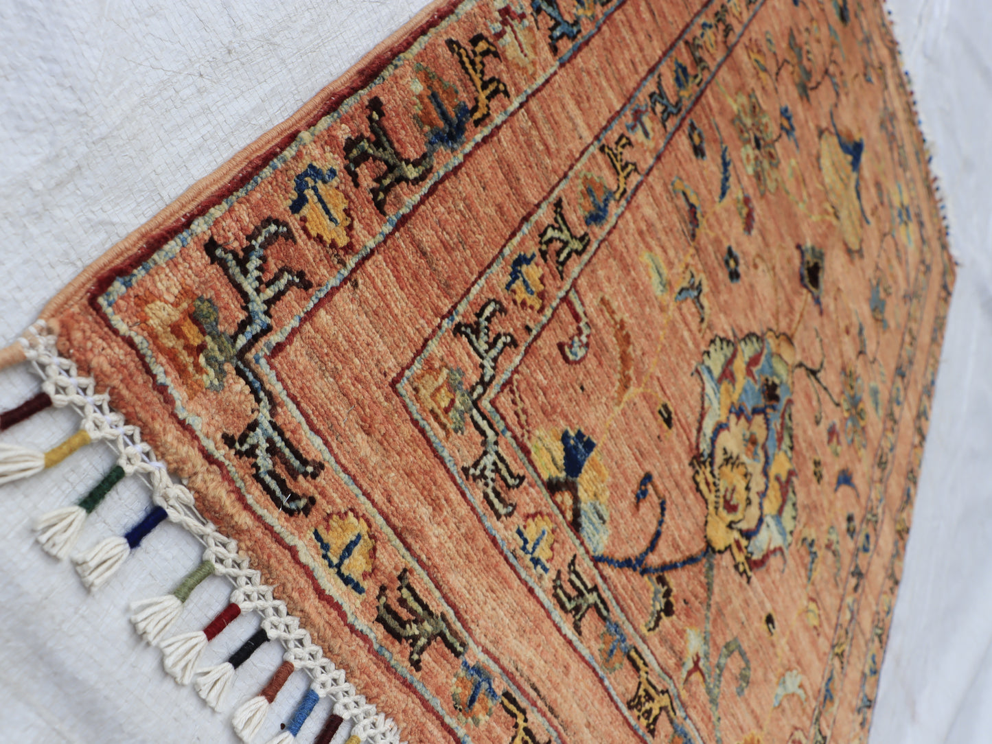 3x4 ft Orange Sultani Area Rug