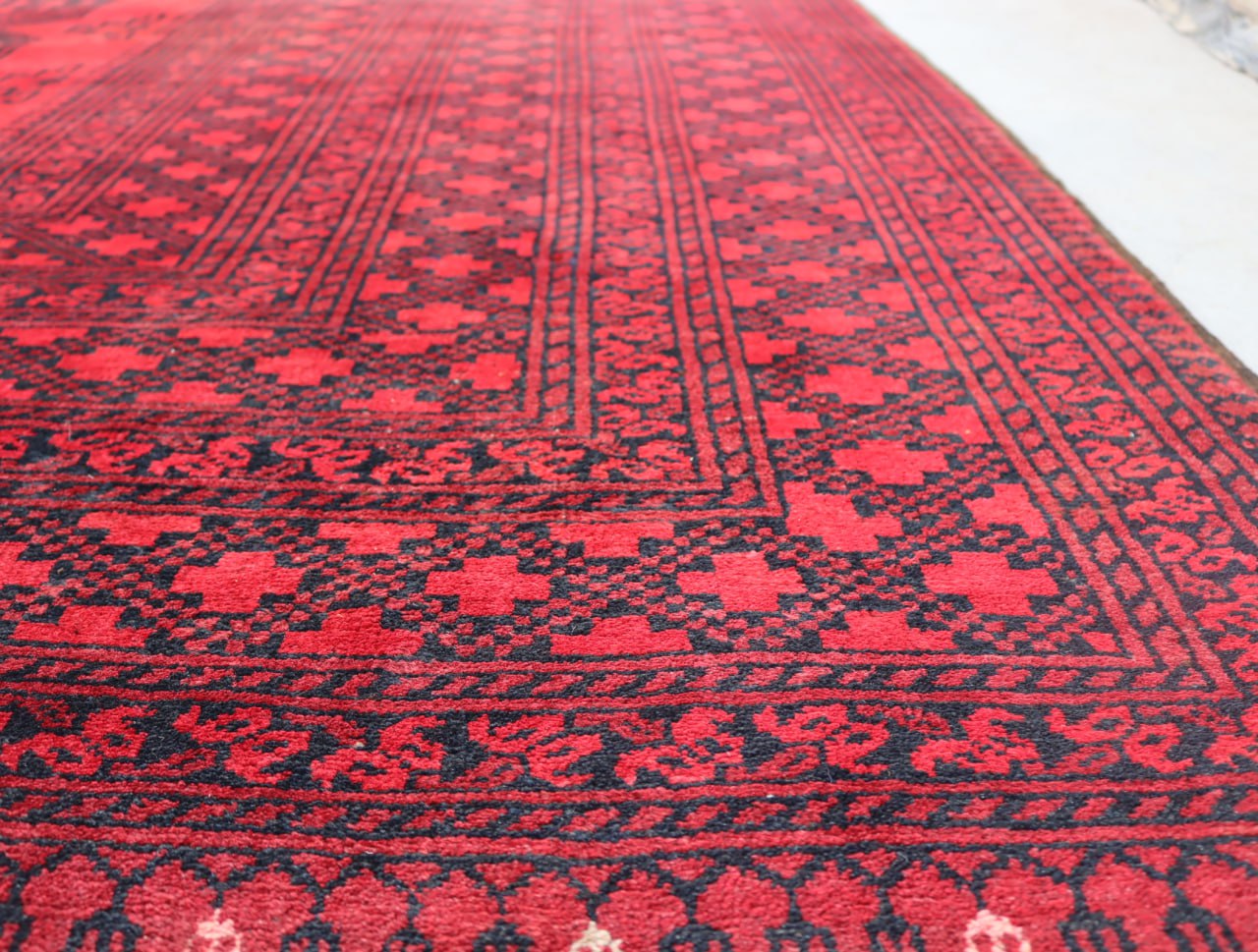 10x12 ft Large Afghan Antique Area Rug,Collectors Piece Rug, 100% Handspun Wool On Wool Soft Rug
