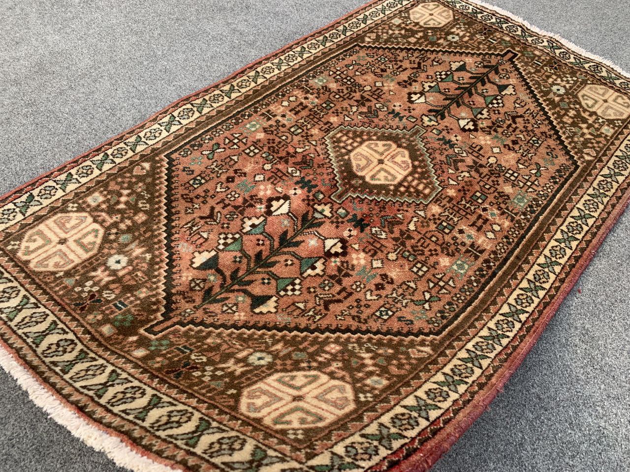 3x4 ft Vintage Oriental Antique Handmade Wool Area Rug