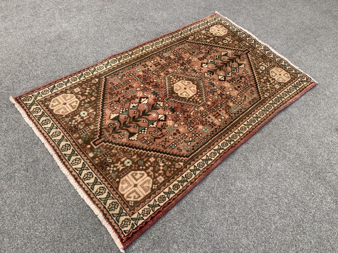 3x4 ft Vintage Oriental Antique Handmade Wool Area Rug