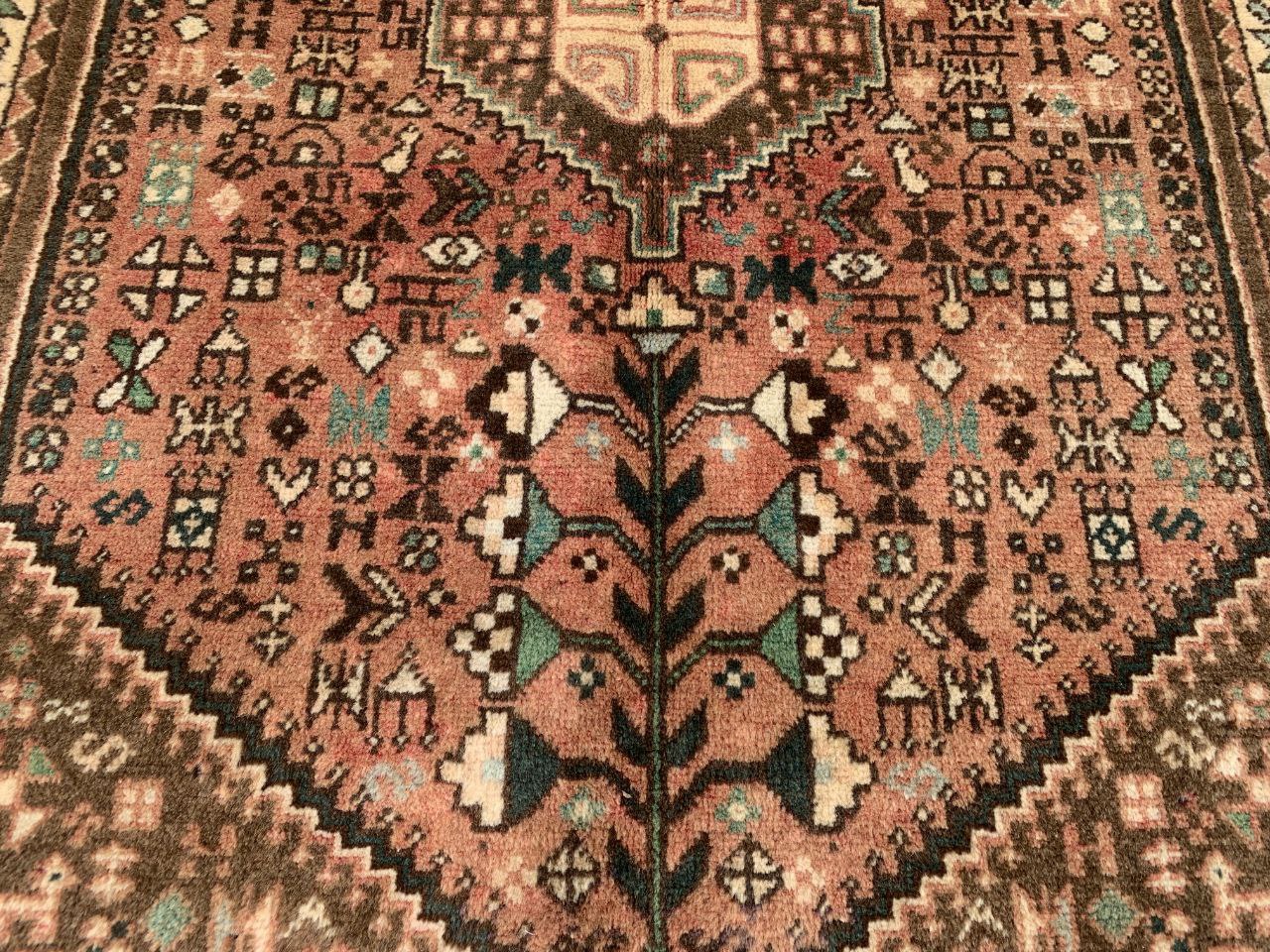 3x4 ft Vintage Oriental Antique Handmade Wool Area Rug