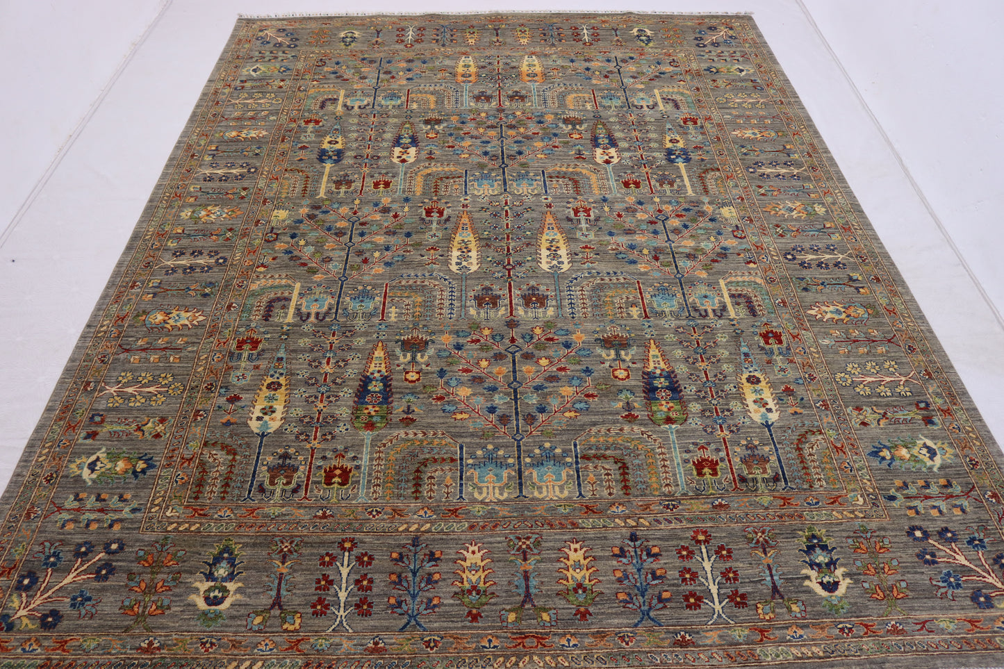 9x12 ft Tree Of Life Rug - Caucasian Oriental Rug - Traditional Wool Tribal Rug - Bedroom Rug