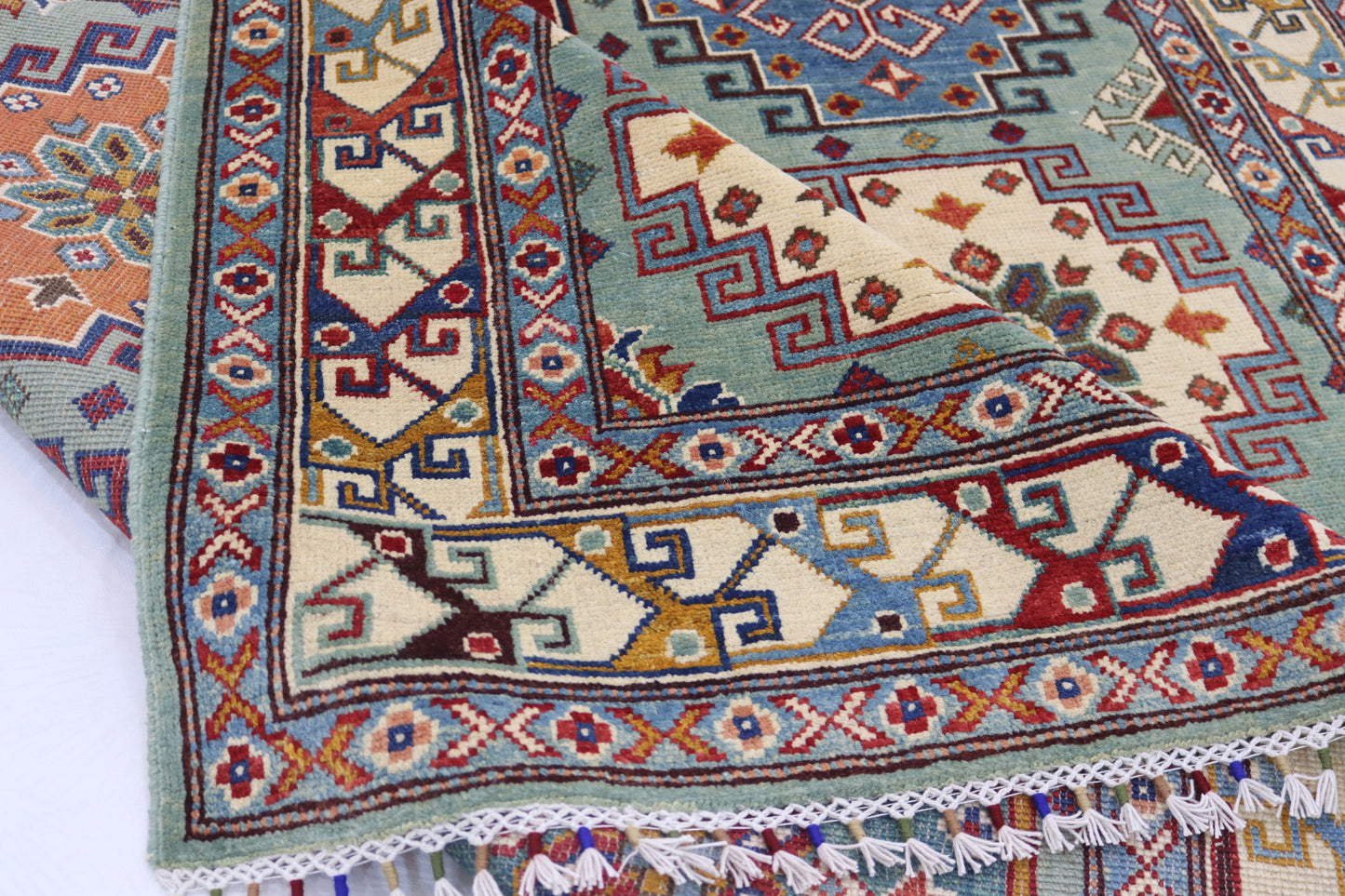 5'8x8 ft Kazak Rug – Hand-Knotted Wool Area Rug,