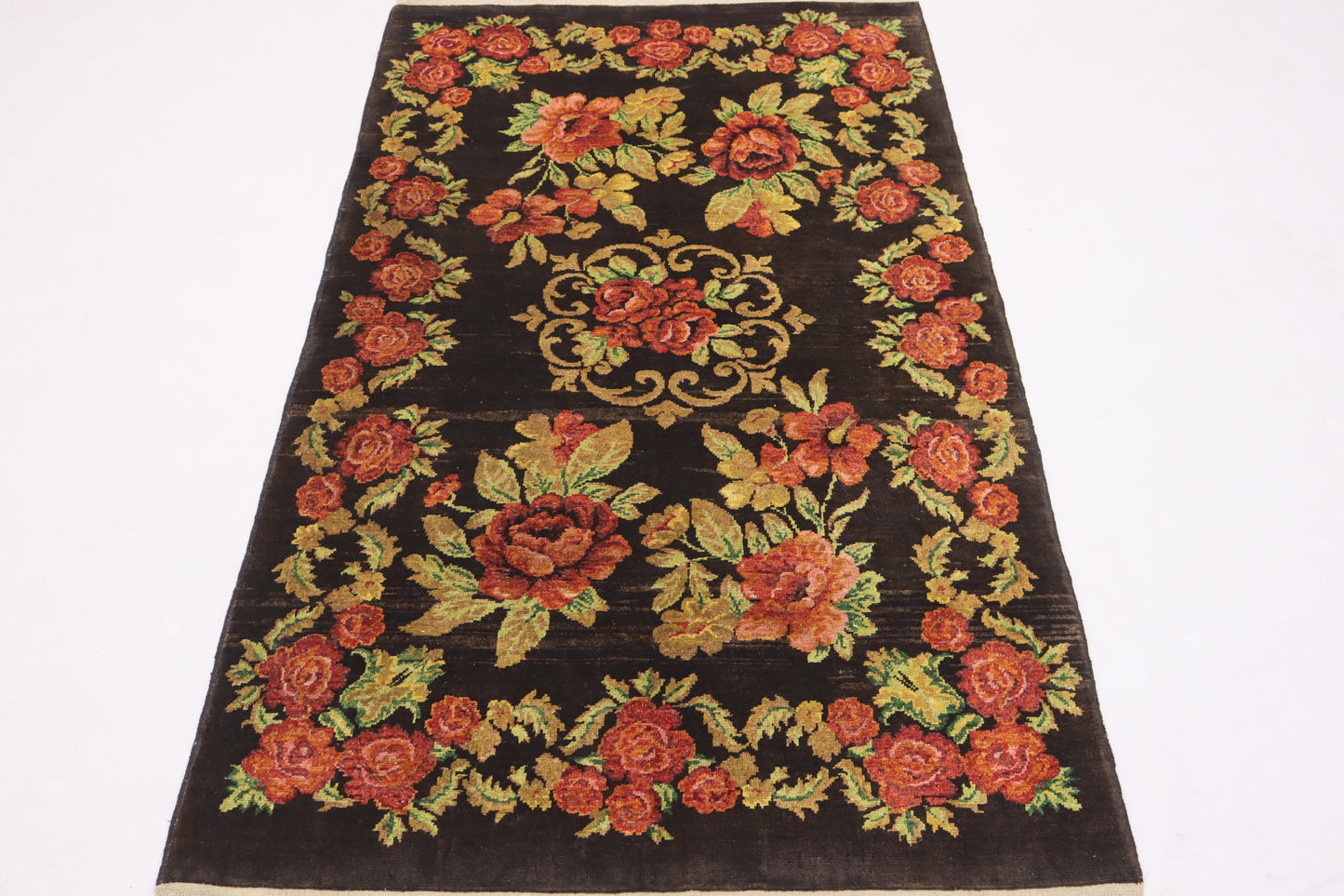3"11 X 6'11 Ft. Antique Fine Quality Vintage Handmade Tribal Wool Rug, chobi ghazni wool rug