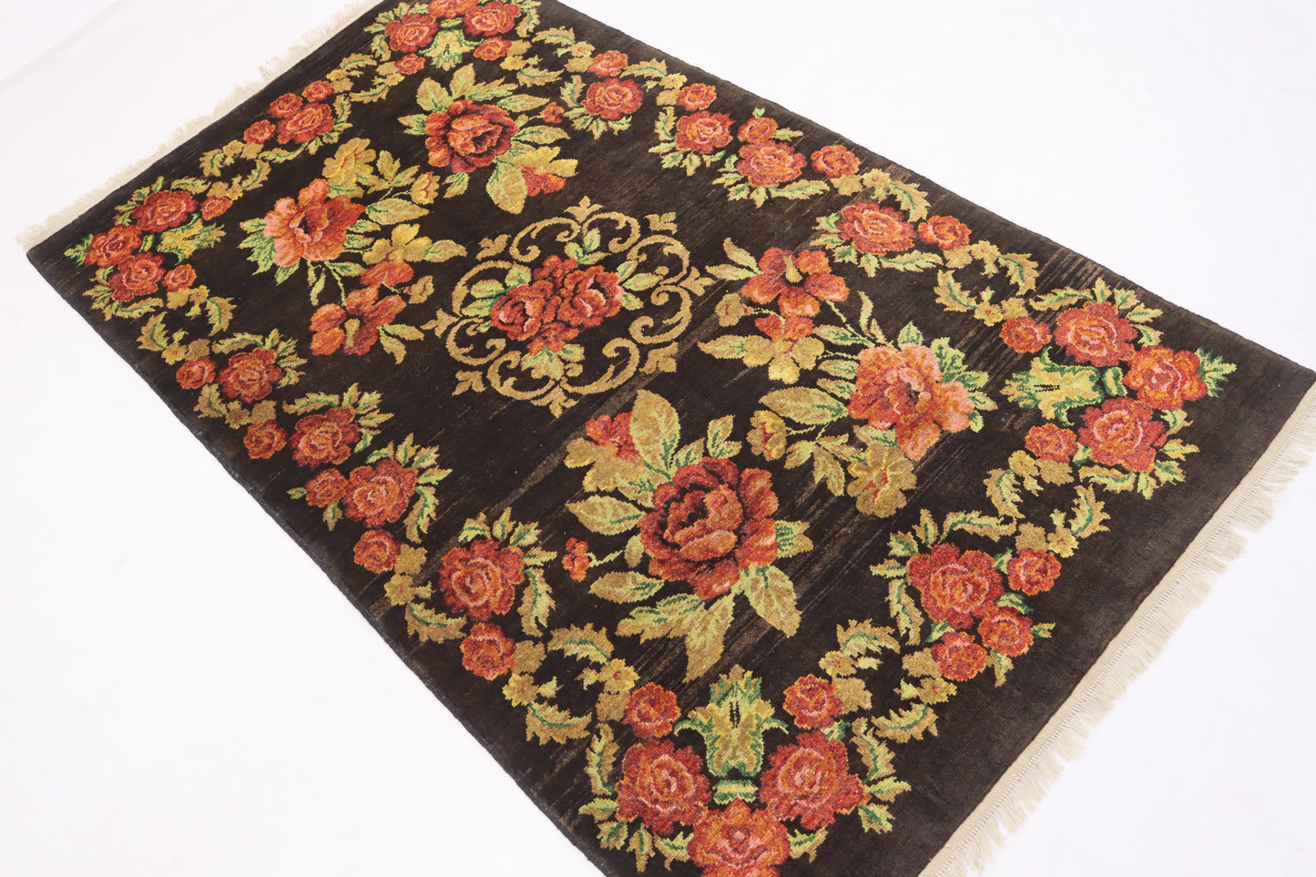 3"11 X 6'11 Ft. Antique Fine Quality Vintage Handmade Tribal Wool Rug, chobi ghazni wool rug