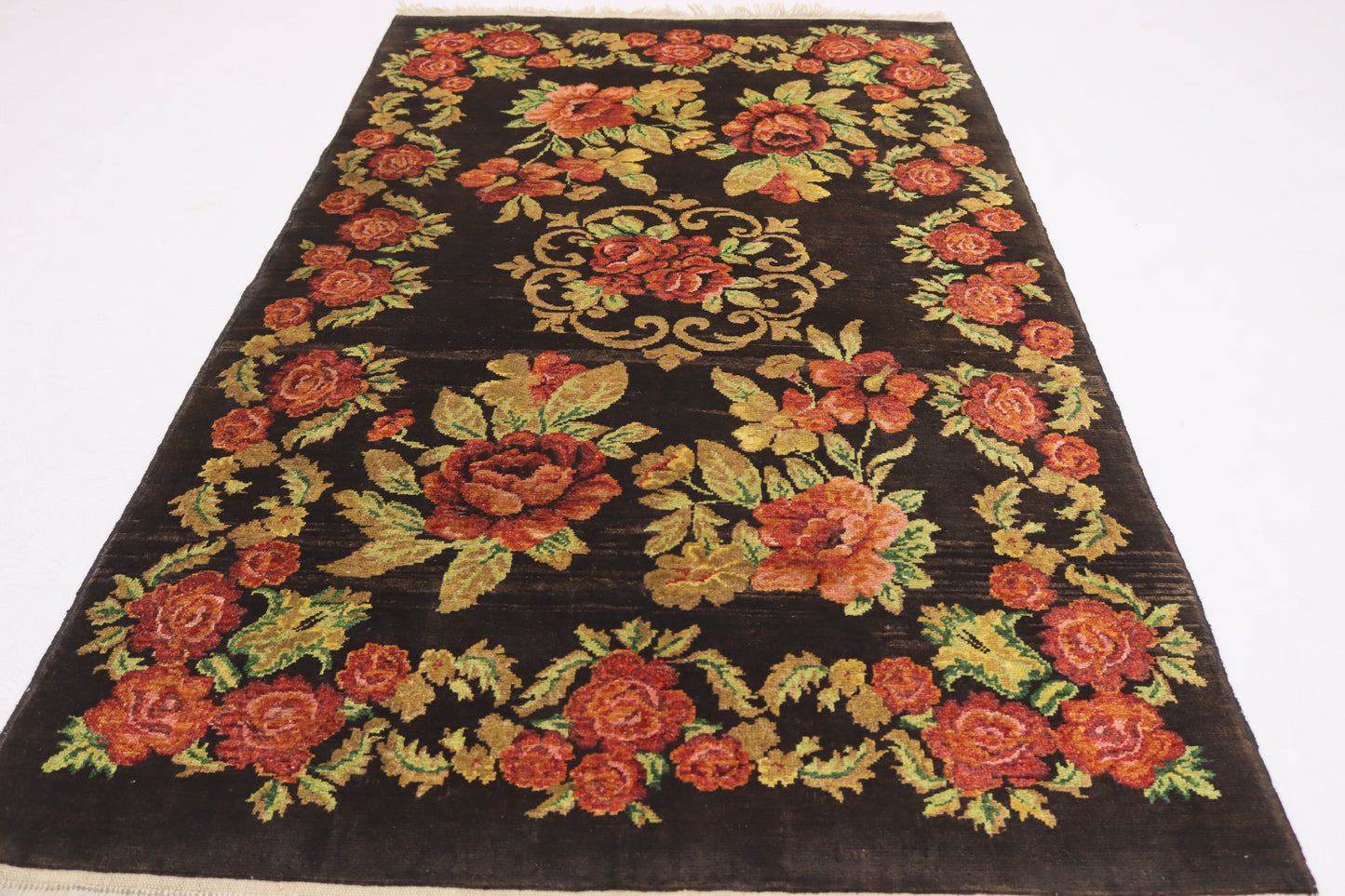 3"11 X 6'11 Ft. Antique Fine Quality Vintage Handmade Tribal Wool Rug, chobi ghazni wool rug