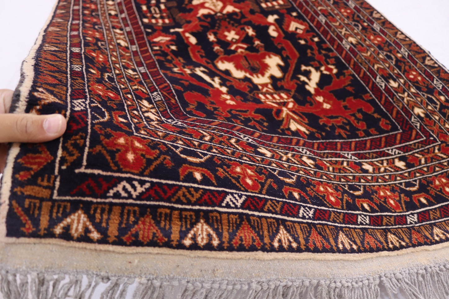 3 x 10 Ft Ala Bakhmal Runner Rug, Afghan Hand Knotted Veg Dye Wool Tribal Runner Rug