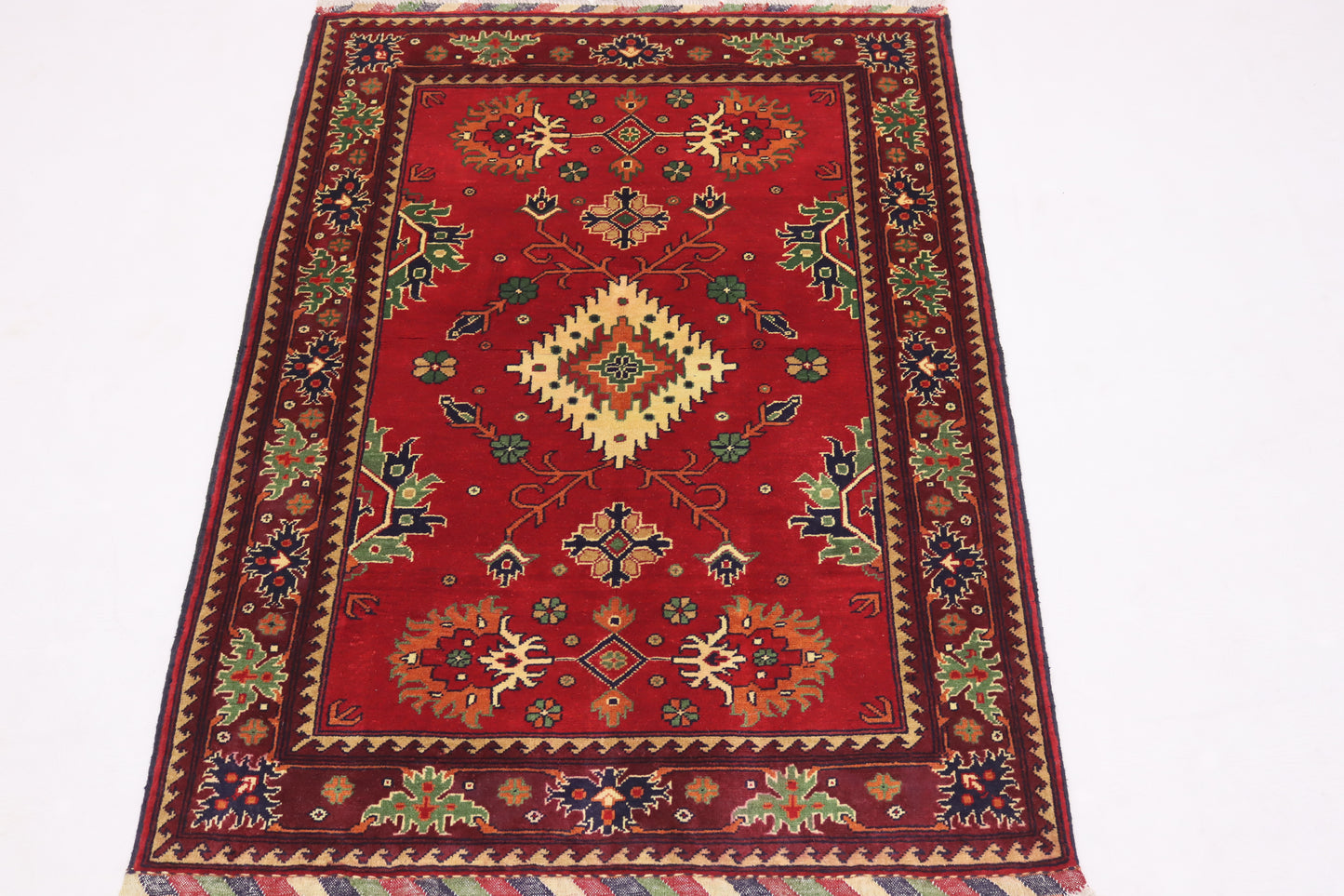 4x5 ft Traditional Afghan rug, from the provenance KARGAI