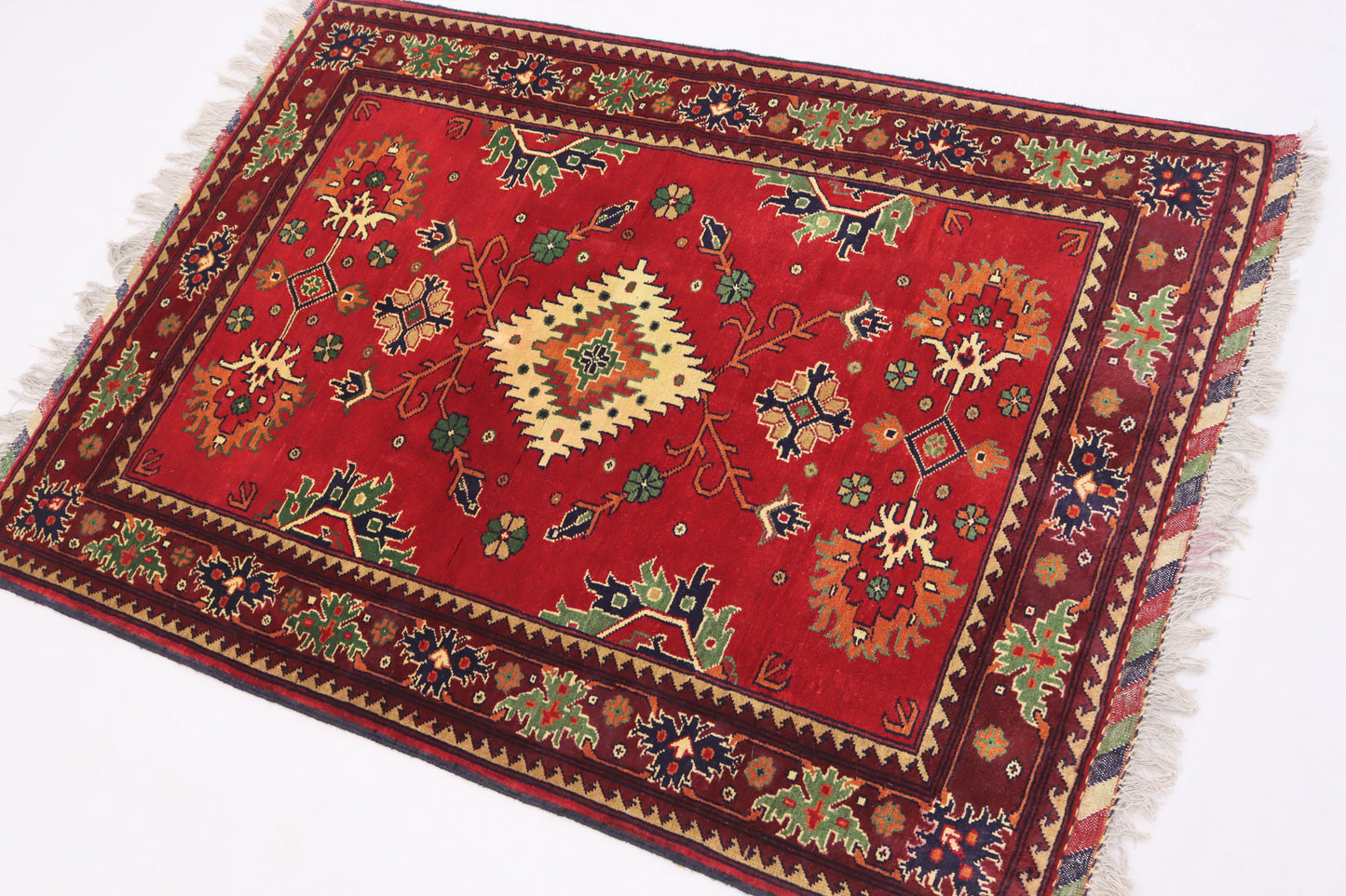 4x5 ft Traditional Afghan rug, from the provenance KARGAI