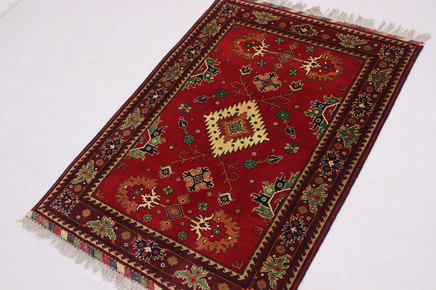 4x5 ft Traditional Afghan rug, from the provenance KARGAI