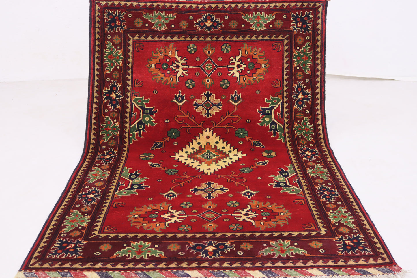 4x5 ft Traditional Afghan rug, from the provenance KARGAI