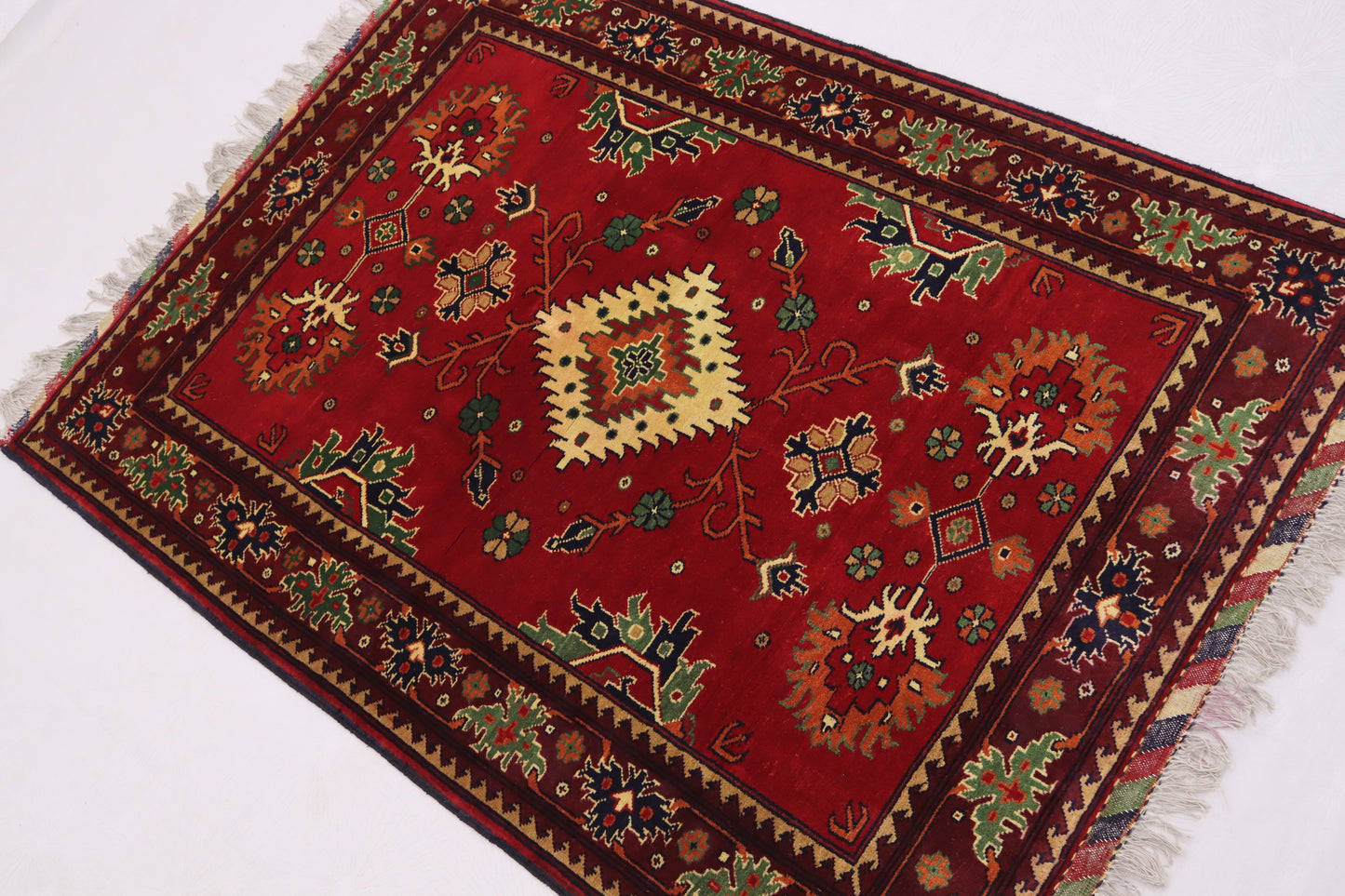 4x5 ft Traditional Afghan rug, from the provenance KARGAI