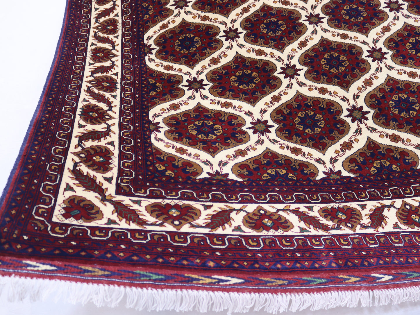 7x10 ft New Afghan Bukhara design Rug, Hand Knotted Wool Rug, High Quality Afghan Rug,