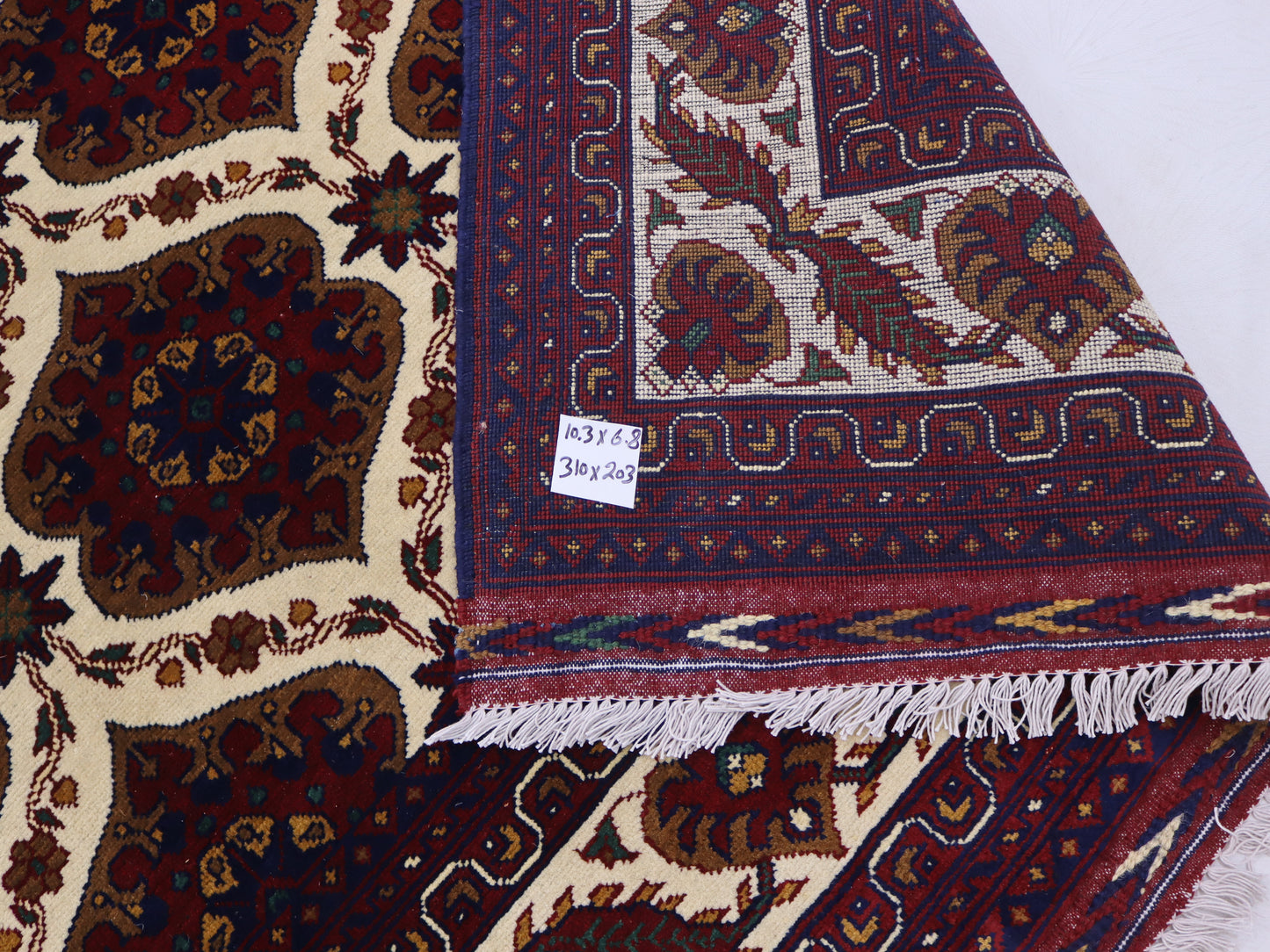 7x10 ft New Afghan Bukhara design Rug, Hand Knotted Wool Rug, High Quality Afghan Rug,