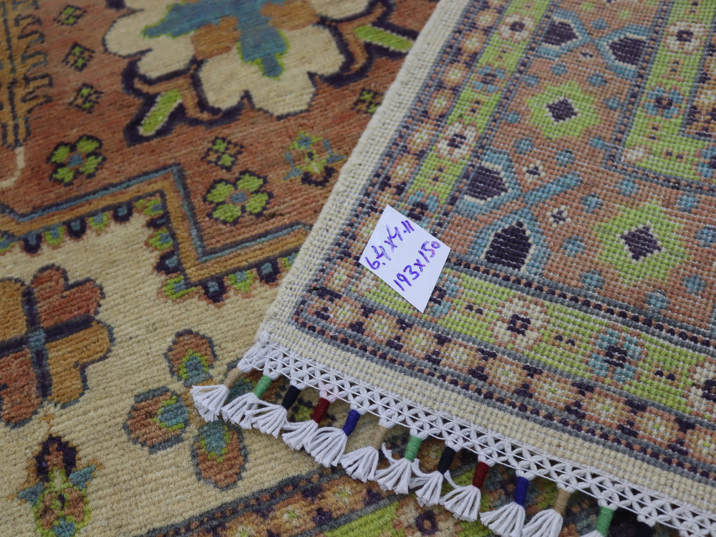4x6 ft Kazak Rug -Caucasian Afghan Hand knotted Natural dyes Wool Area Rug - Oriental Soft Boho Rug