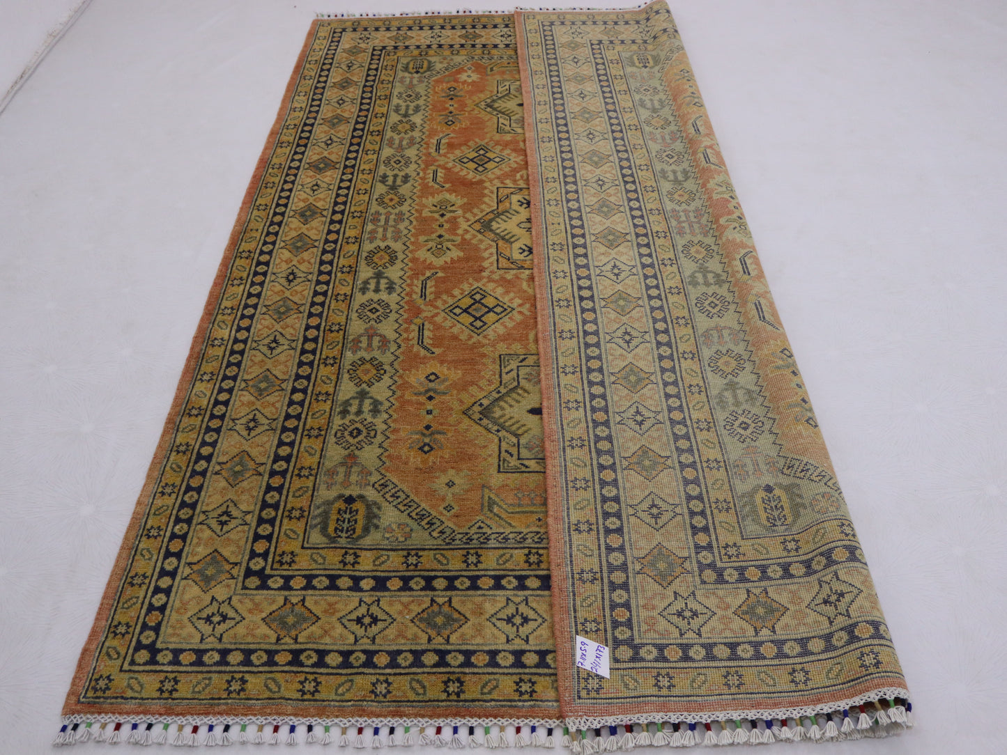6x7 ft royan color Kazak Area Rug Handmade Kazak Geometric Turkmen Rug-