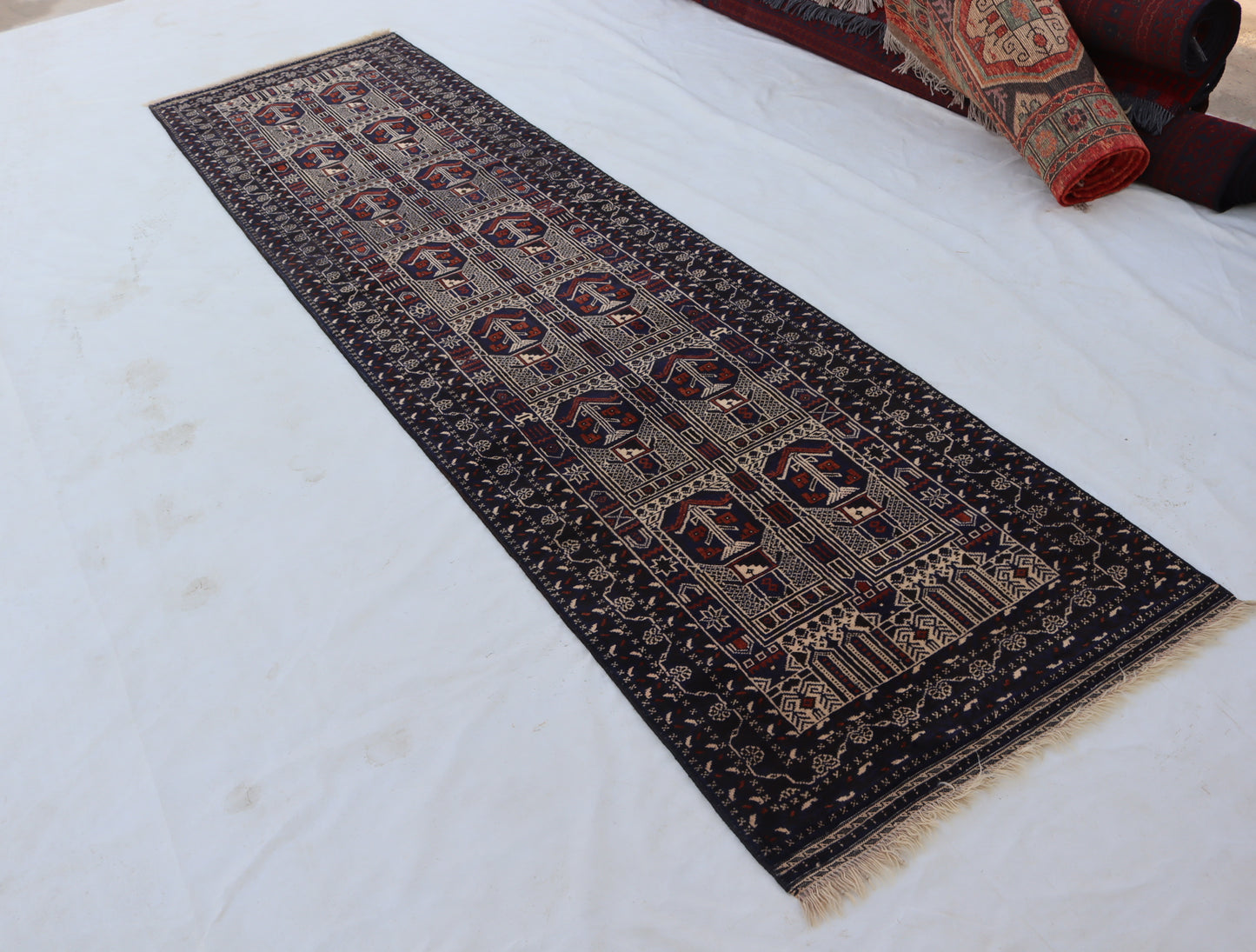 3x10 ft Antique Balu chi Hand knotted Rug,afghan baluchi runner rug , one of kind rug,