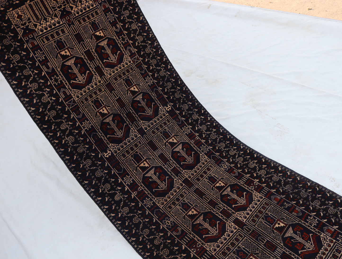 3x10 ft Antique Balu chi Hand knotted Rug,afghan baluchi runner rug , one of kind rug,