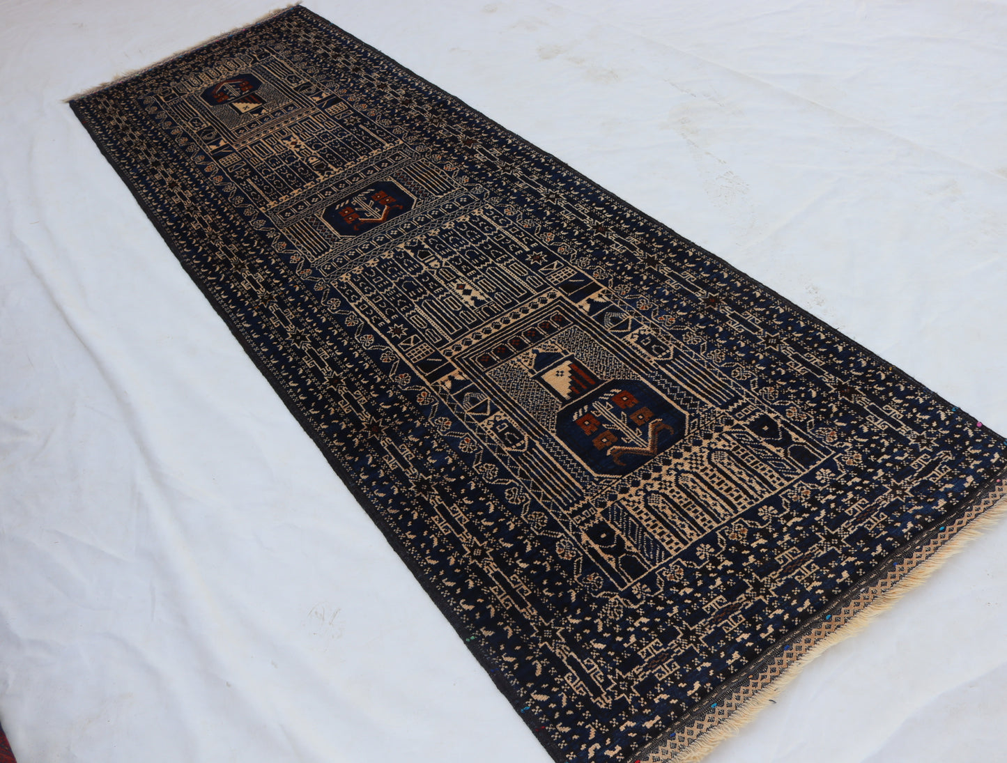 3x10 ft Antique Balu chi Hand knotted Rug,afghan baluchi runner rug , one of kind rug,