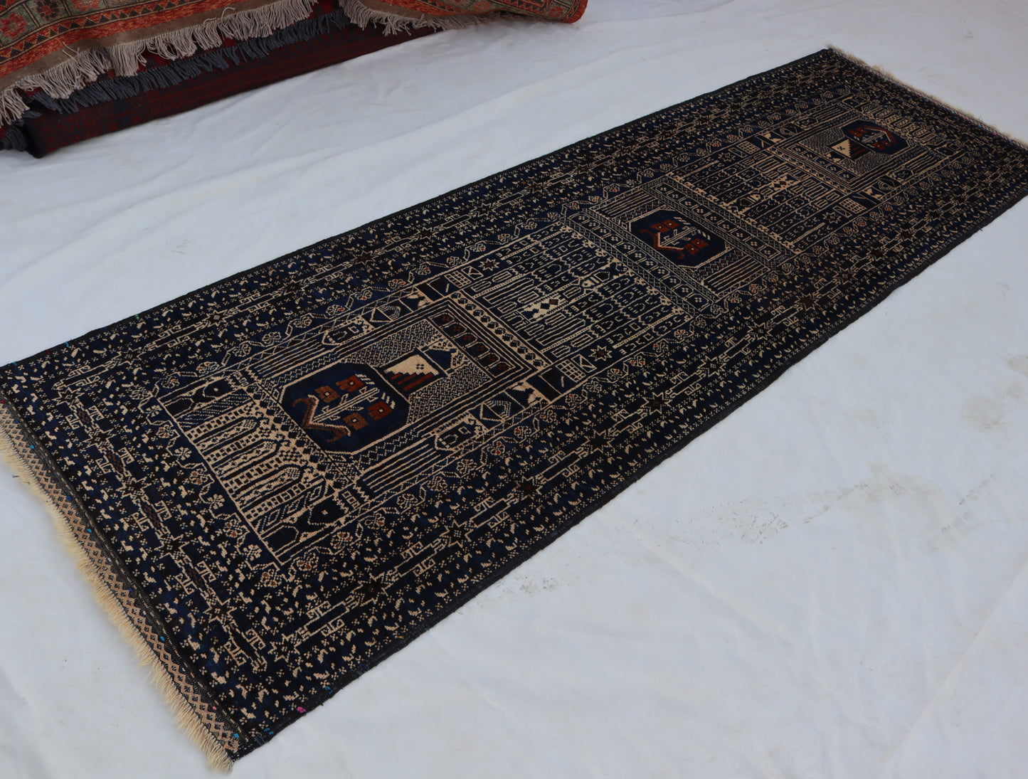 3x10 ft Antique Balu chi Hand knotted Rug,afghan baluchi runner rug , one of kind rug,