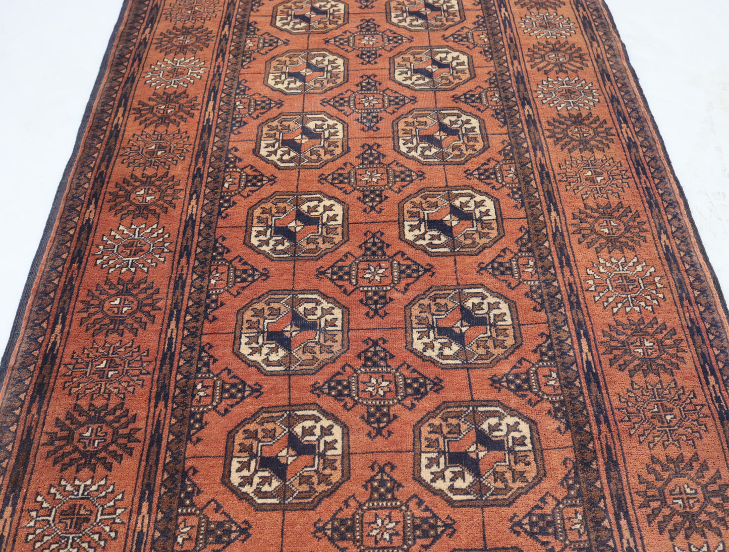 3x13 ft 1920s Antique Tekke Ahal Runner , Collectors Piece Red Vintage Ersari Rug, Afghan Oriental Turkmen Rug, One of Kind Hallway Rug