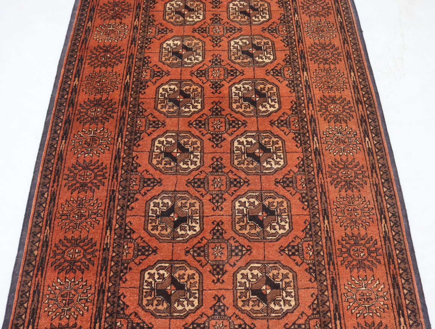 3x12 ft 1920s Antique Tekke Ahal Runner , Collectors Piece Red Vintage Ersari Rug, Afghan Oriental Turkmen Rug, One of Kind Hallway Rug