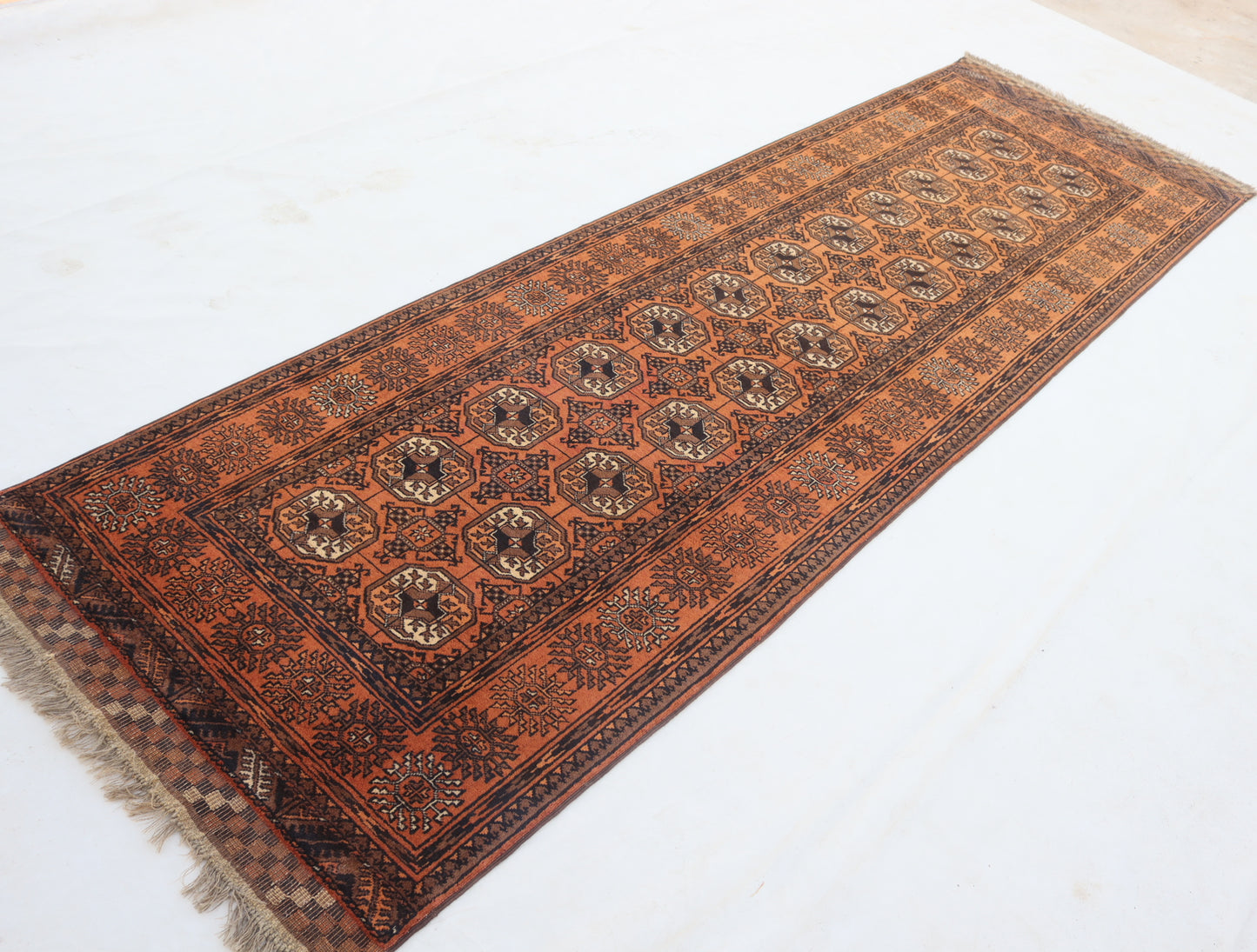 3x10 ft 1920s Antique Tekke Ahal Runner , Collectors Piece Red Vintage Ersari Rug, Afghan Oriental Turkmen Rug, One of Kind Hallway Rug