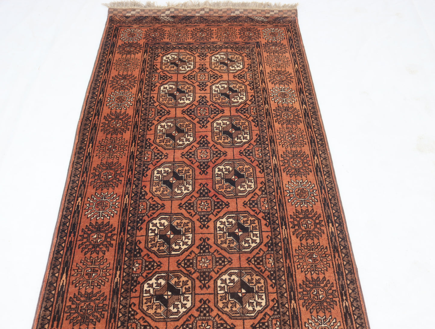 3x10 ft 1920s Antique Tekke Ahal Runner , Collectors Piece Red Vintage Ersari Rug, Afghan Oriental Turkmen Rug, One of Kind Hallway Rug