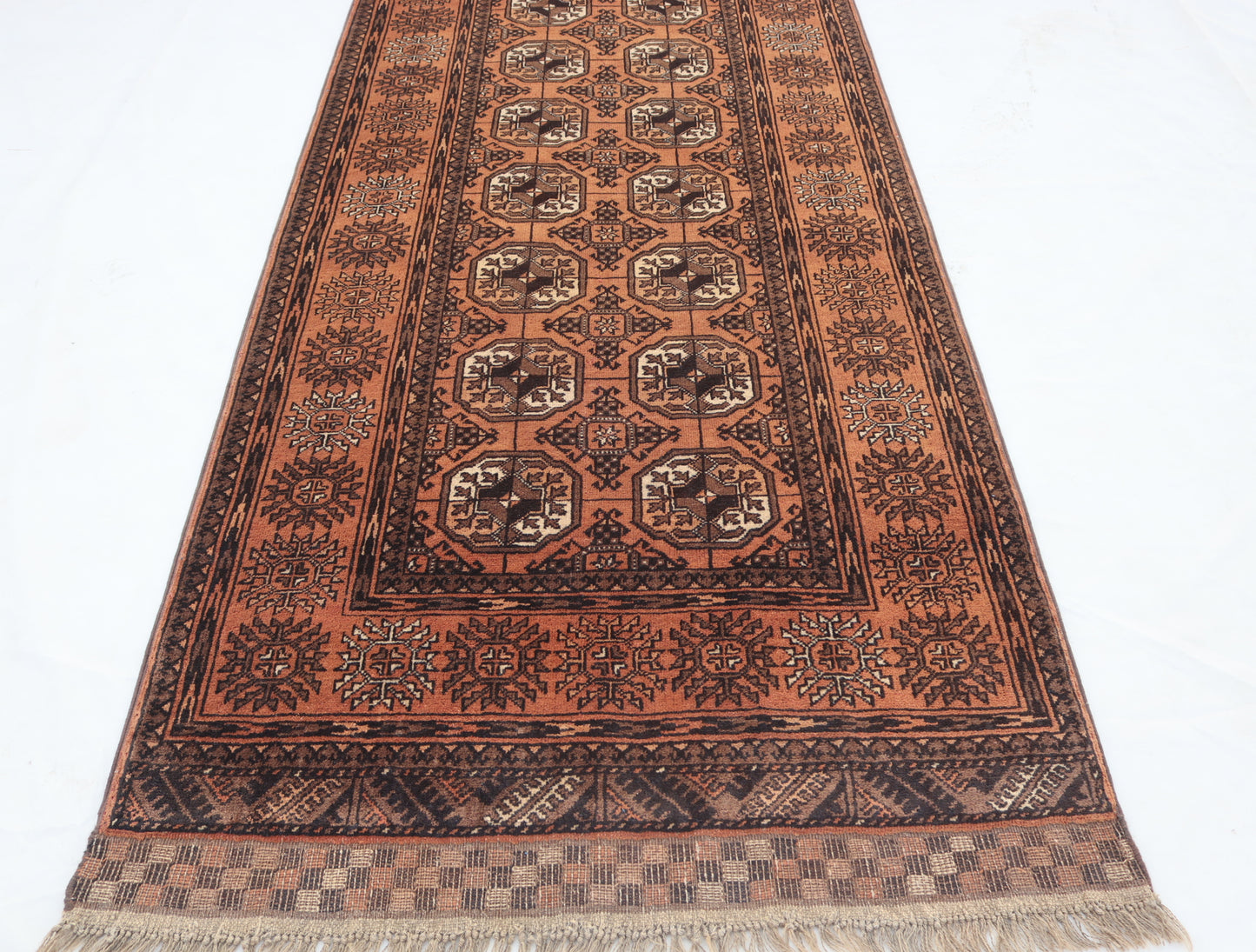 3x10 ft 1920s Antique Tekke Ahal Runner , Collectors Piece Red Vintage Ersari Rug, Afghan Oriental Turkmen Rug, One of Kind Hallway Rug