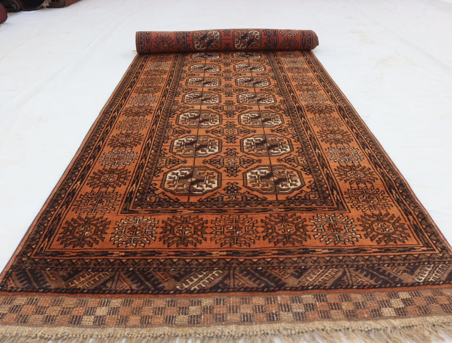3x10 ft 1920s Antique Tekke Ahal Runner , Collectors Piece Red Vintage Ersari Rug, Afghan Oriental Turkmen Rug, One of Kind Hallway Rug