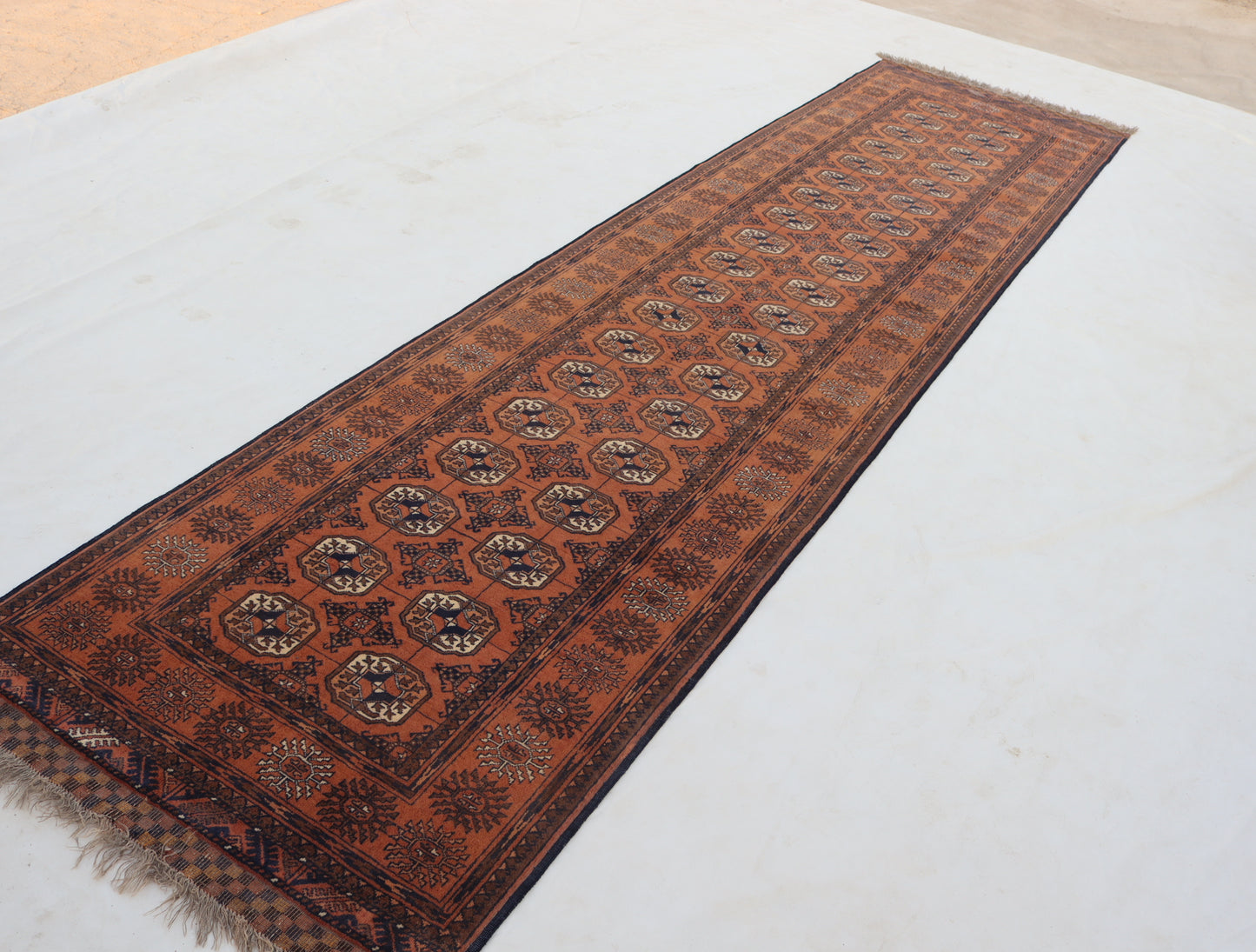 3x13 ft 1920s Antique Tekke Ahal Runner , Collectors Piece Red Vintage Ersari Rug, Afghan Oriental Turkmen Rug, One of Kind Hallway Rug