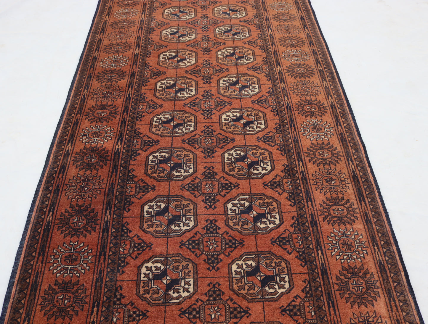 3x13 ft 1920s Antique Tekke Ahal Runner , Collectors Piece Red Vintage Ersari Rug, Afghan Oriental Turkmen Rug, One of Kind Hallway Rug