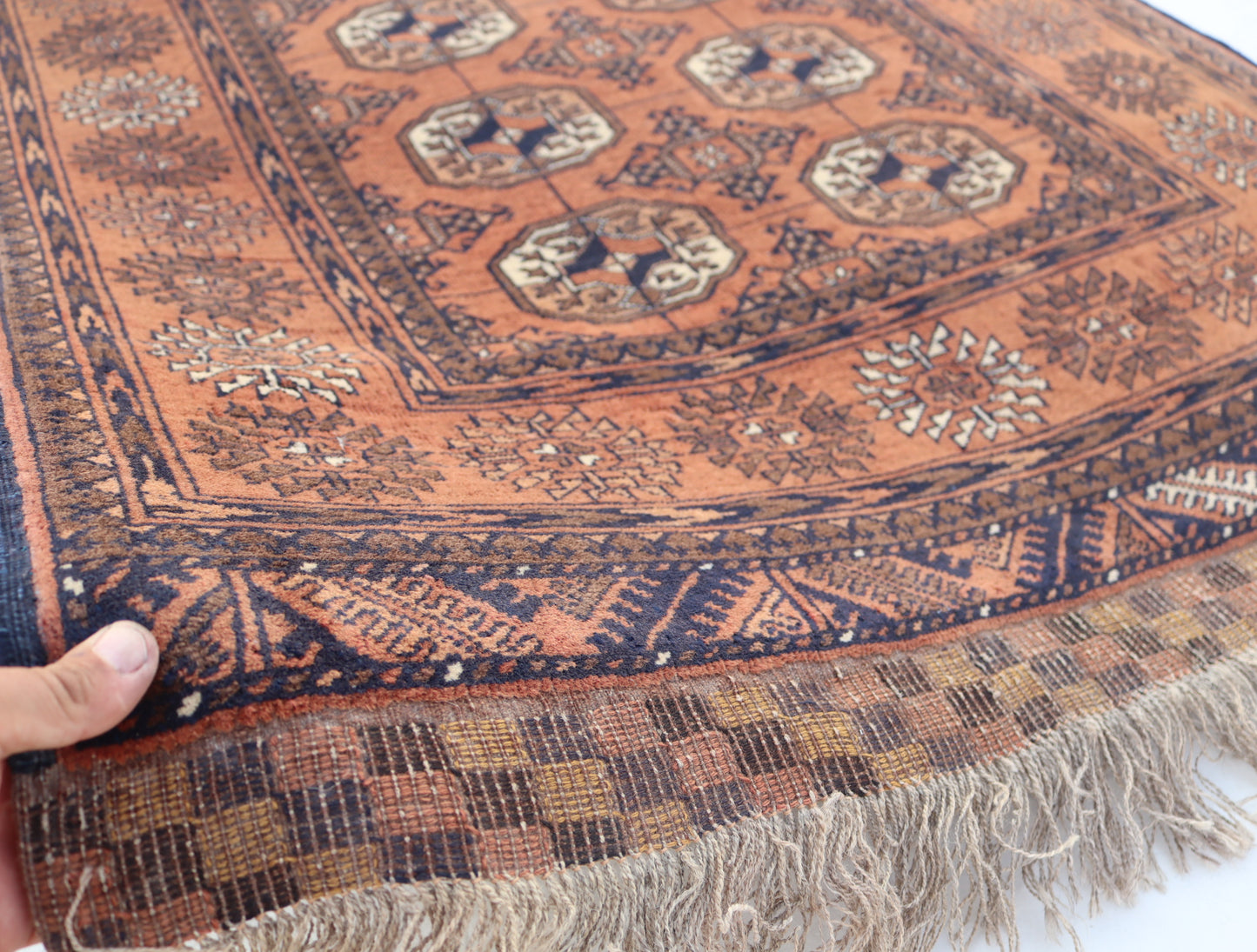 3x13 ft 1920s Antique Tekke Ahal Runner , Collectors Piece Red Vintage Ersari Rug, Afghan Oriental Turkmen Rug, One of Kind Hallway Rug