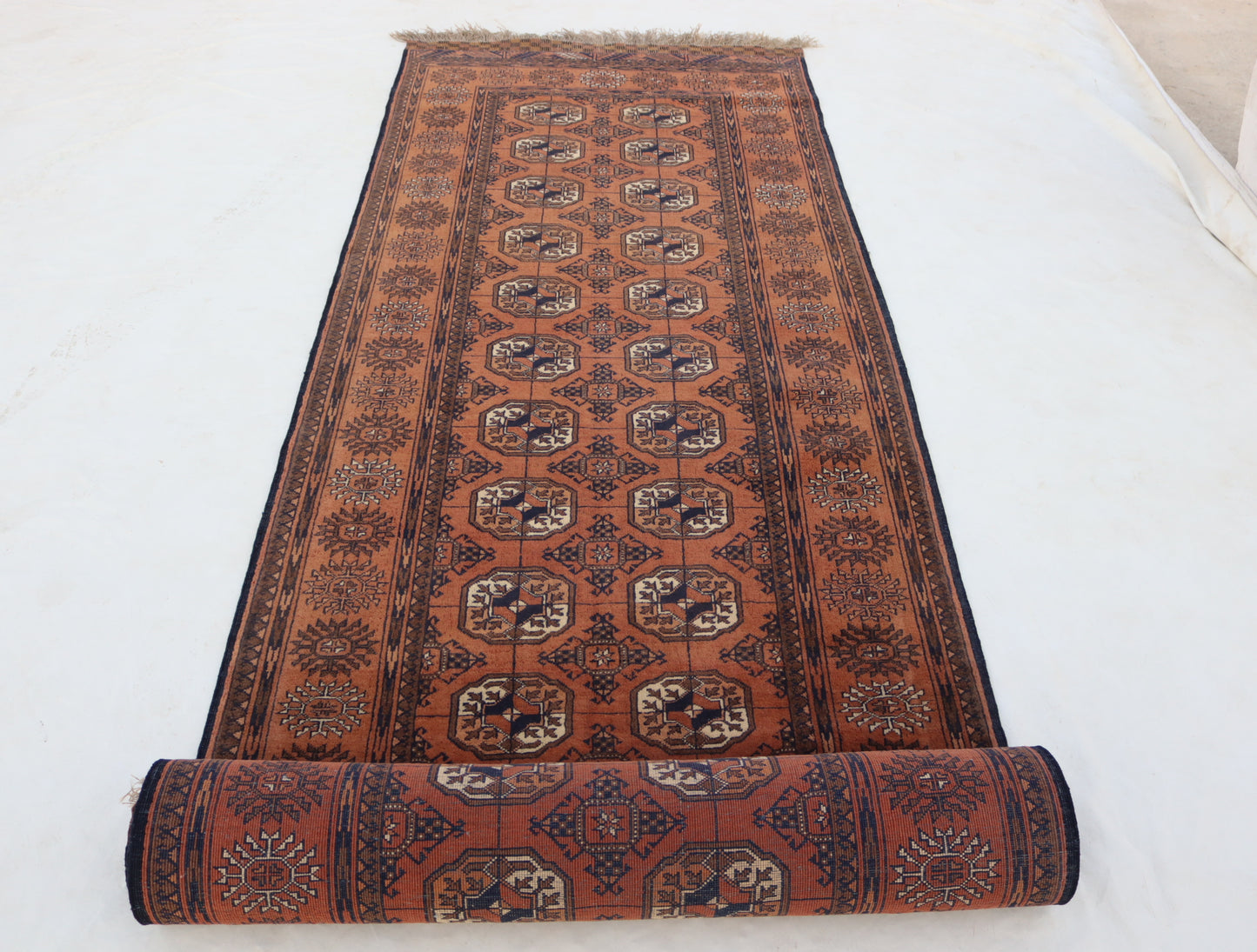 3x11 ft 1920s Antique Tekke Ahal Runner , Collectors Piece Red Vintage Ersari Rug, Afghan Oriental Turkmen Rug, One of Kind Hallway Rug
