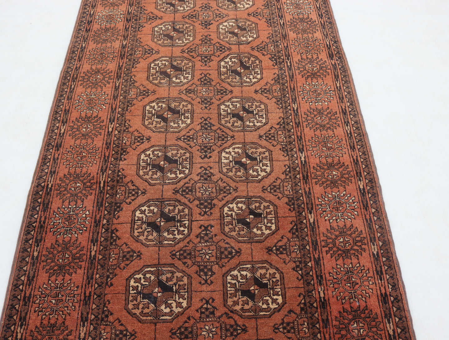 3x12 ft 1920s Antique Tekke Ahal Runner , Collectors Piece Red Vintage Ersari Rug, Afghan Oriental Turkmen Rug, One of Kind Hallway Rug