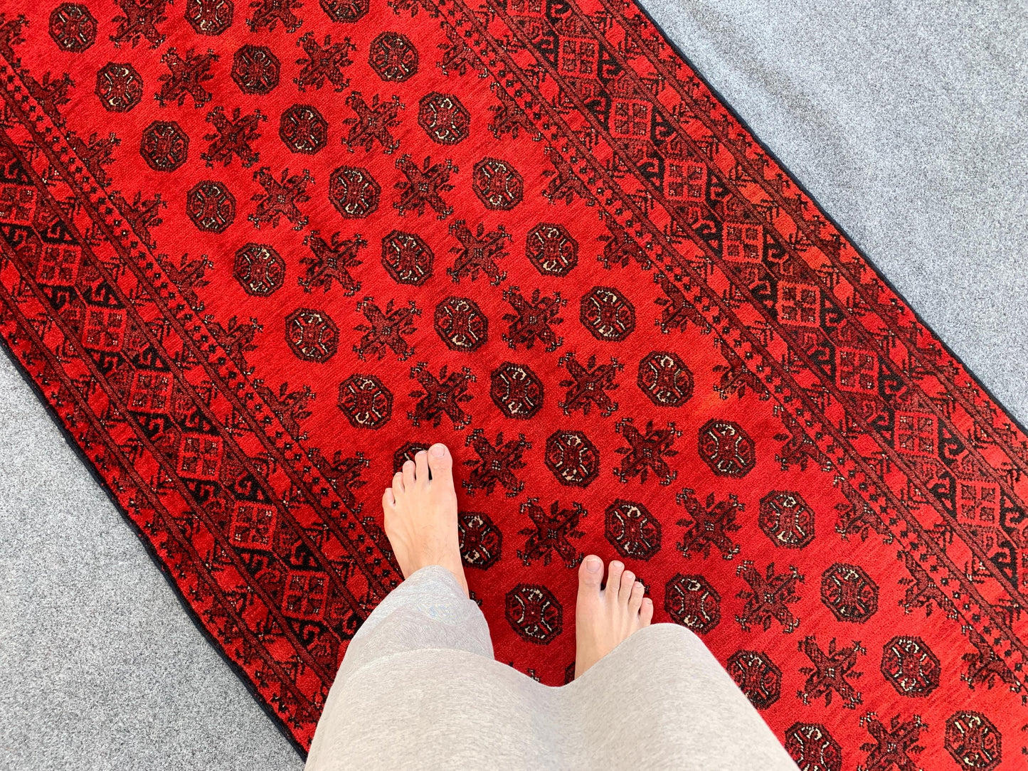 3x9 ft Vintage Tekka Teghab Runner Rug