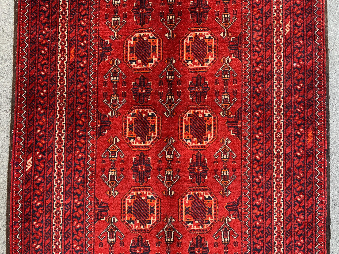 Kunduzi Runner Rug 3x9 ft Vintage Afghan Runner Rug