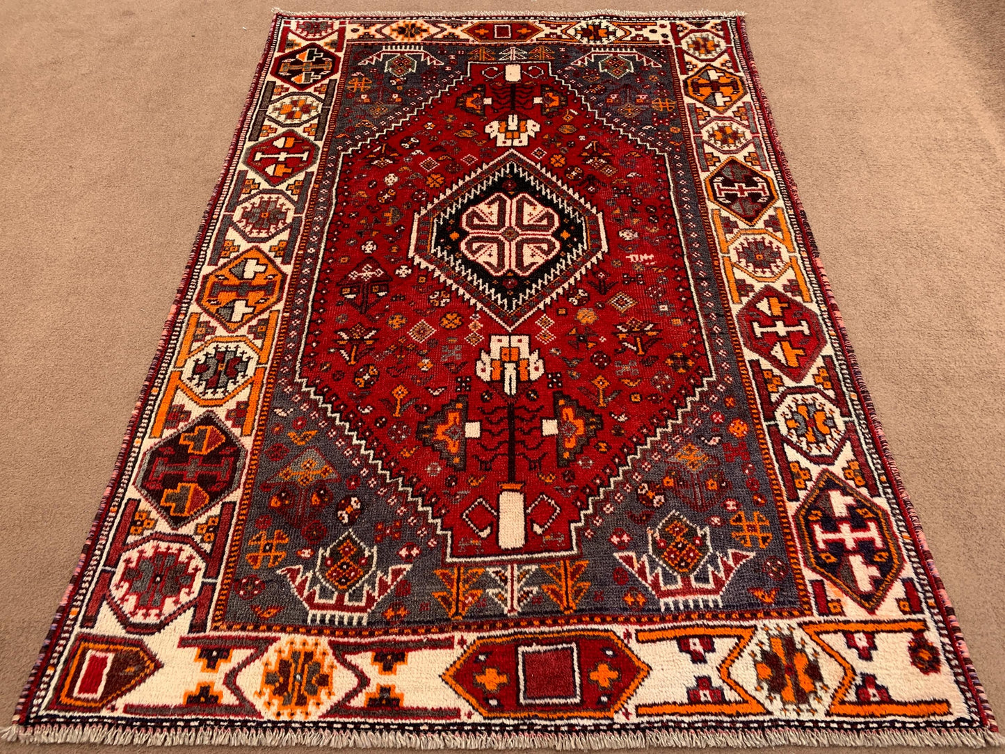 4x5 ft Afghan Caucasian Rug