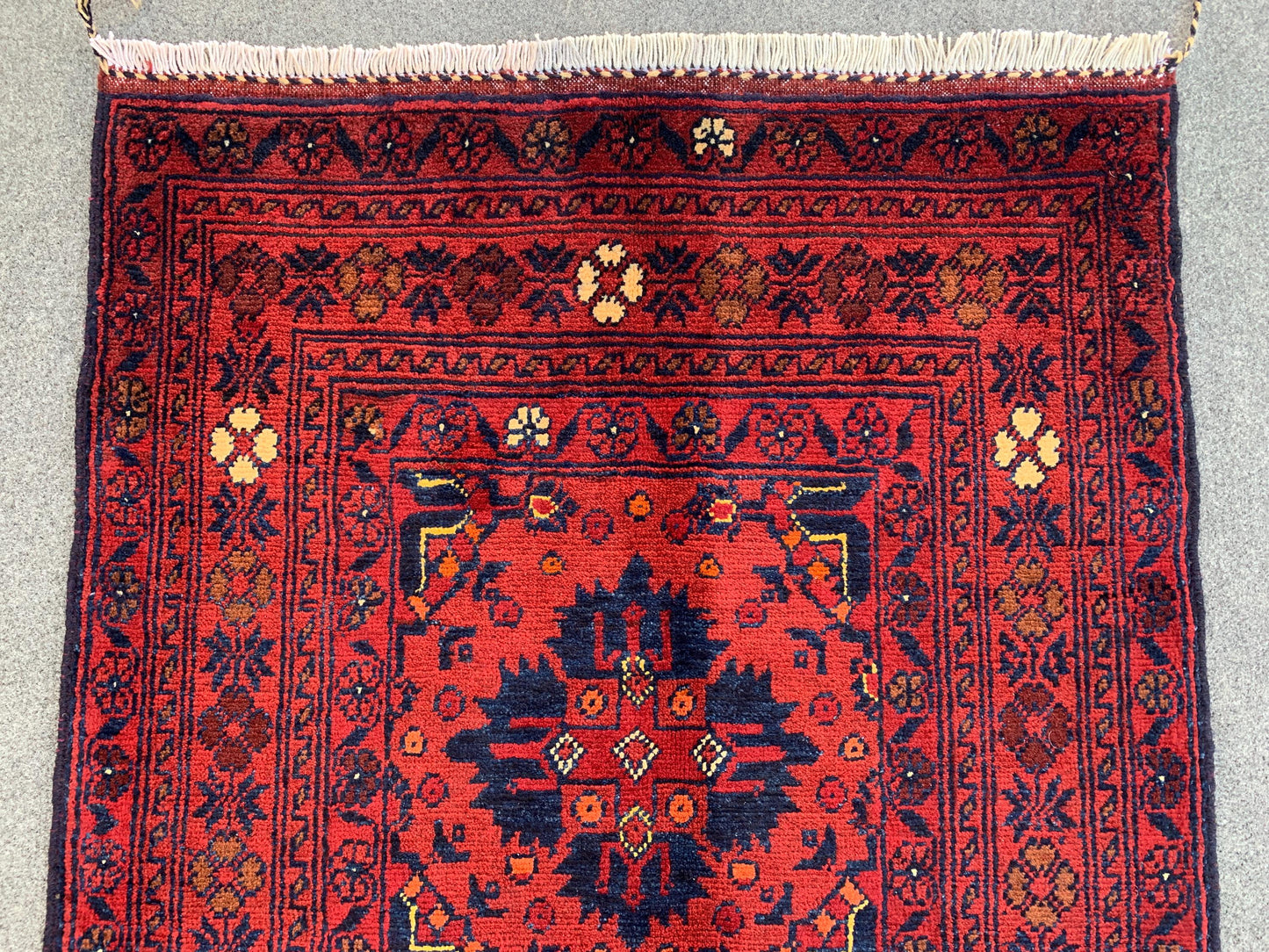 Vintage Bukhara Rug 3x4 ft Handmade Afghan Rug,