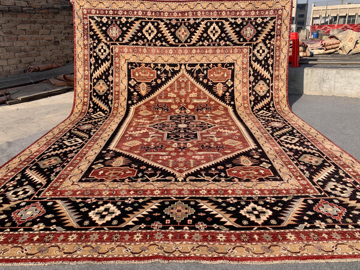 Handmade Afghan Rug 8x13 ft Tabriz design Chobi Rug Natural Dyes Rug