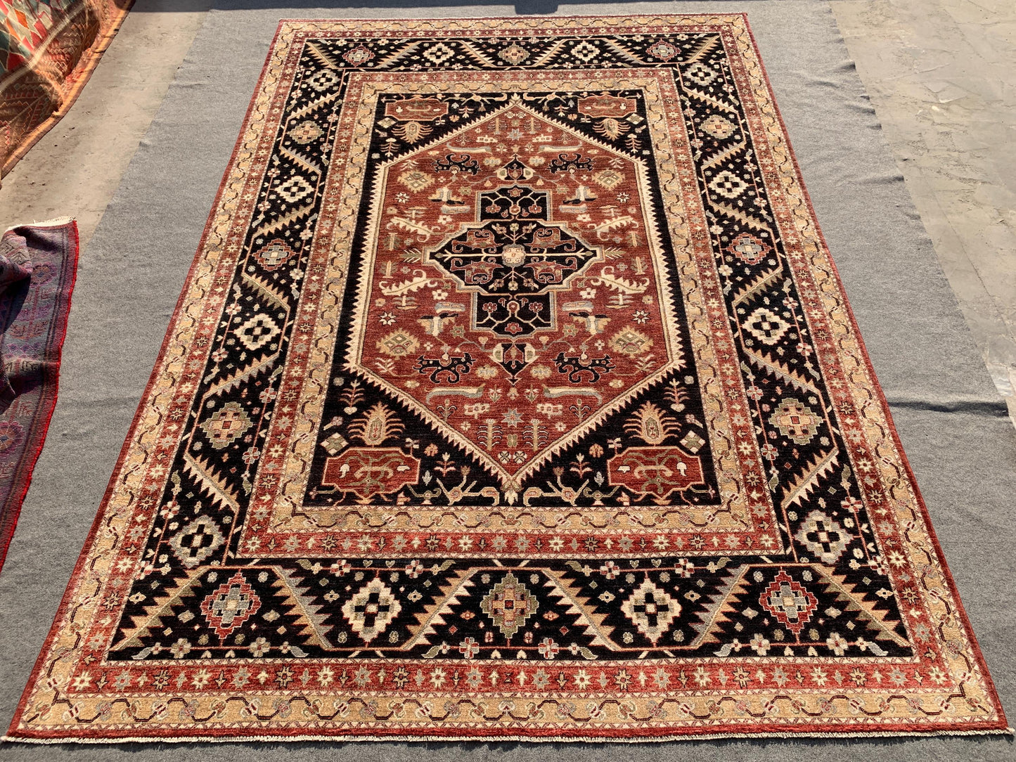 Handmade Afghan Rug 8x13 ft Tabriz design Chobi Rug Natural Dyes Rug