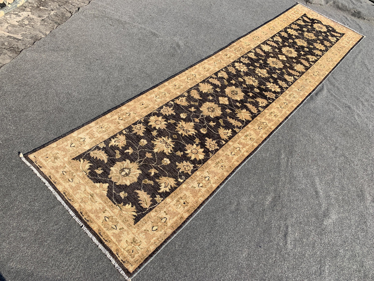 Afghan Runner Rug 3x11 ft Handmade Turkmen Rug Floral Chobi Rug Oriental Wool Rug Natural dyes Rug 80x320 cm Hallway Runner Rug Kitchen Rug.