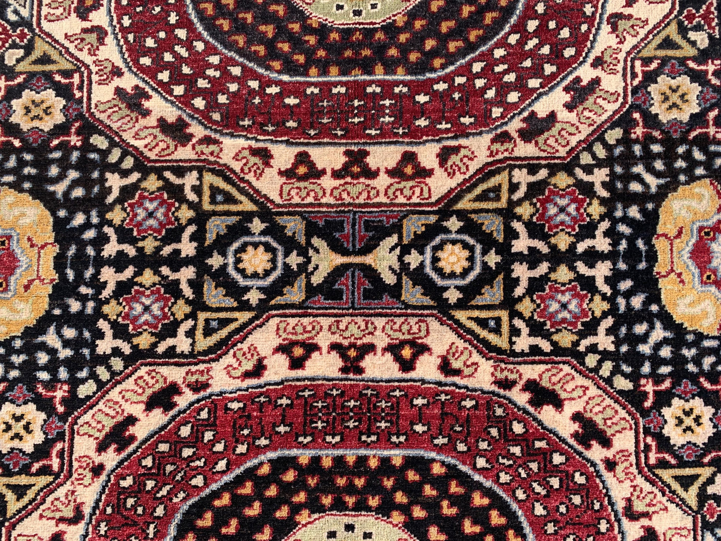 Black Chobi Rug 3x5 ft Handmade Afghan Rug Ersari design Rug, Oriental Wool Area Rug Natural dyes Rug, Bedroom Rug Kitchen Rug Entryway Rug.