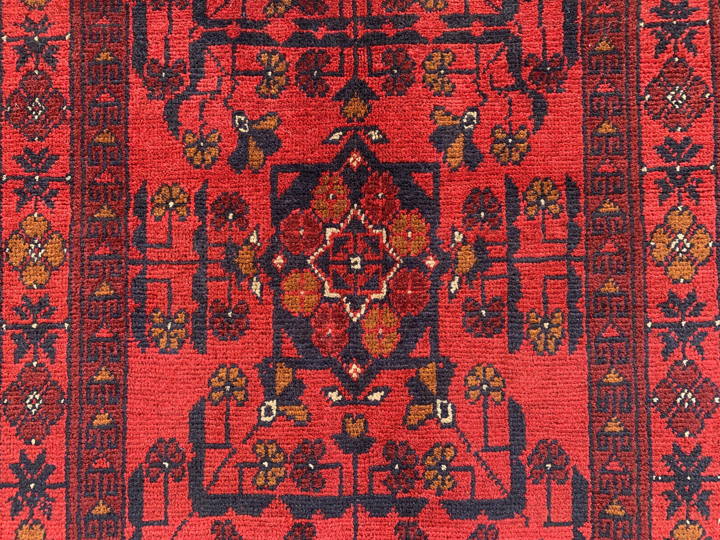 Afghan Handmade Rug Vintage Bukhara Rug 3x4 ft Khal Muhammadi design Bukhara Rug, Tribal Wool Area Rug Oriental Rug Bedroom Rug Kitchen Rug.