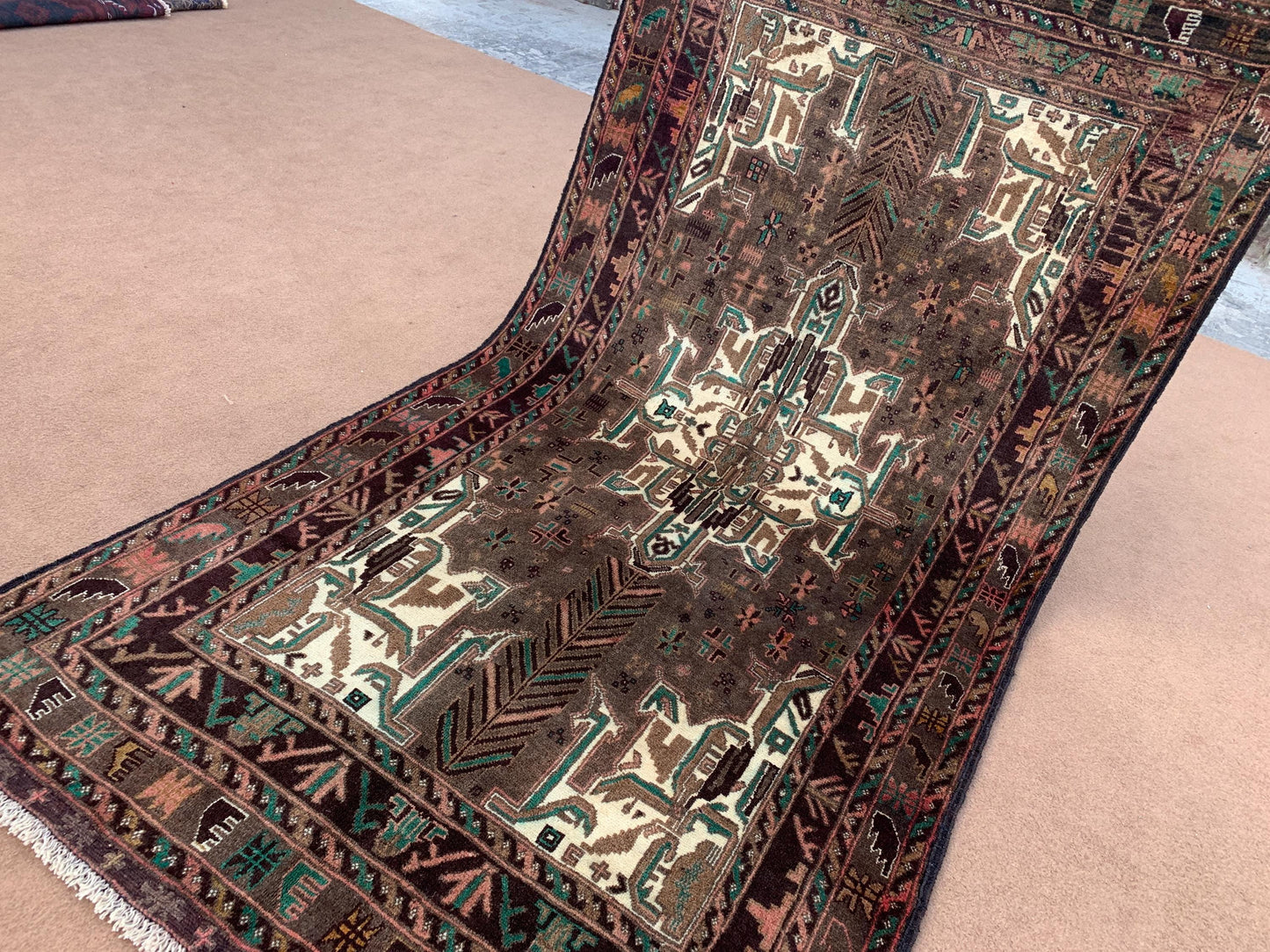 4x6 ft Antique Geometric Rug