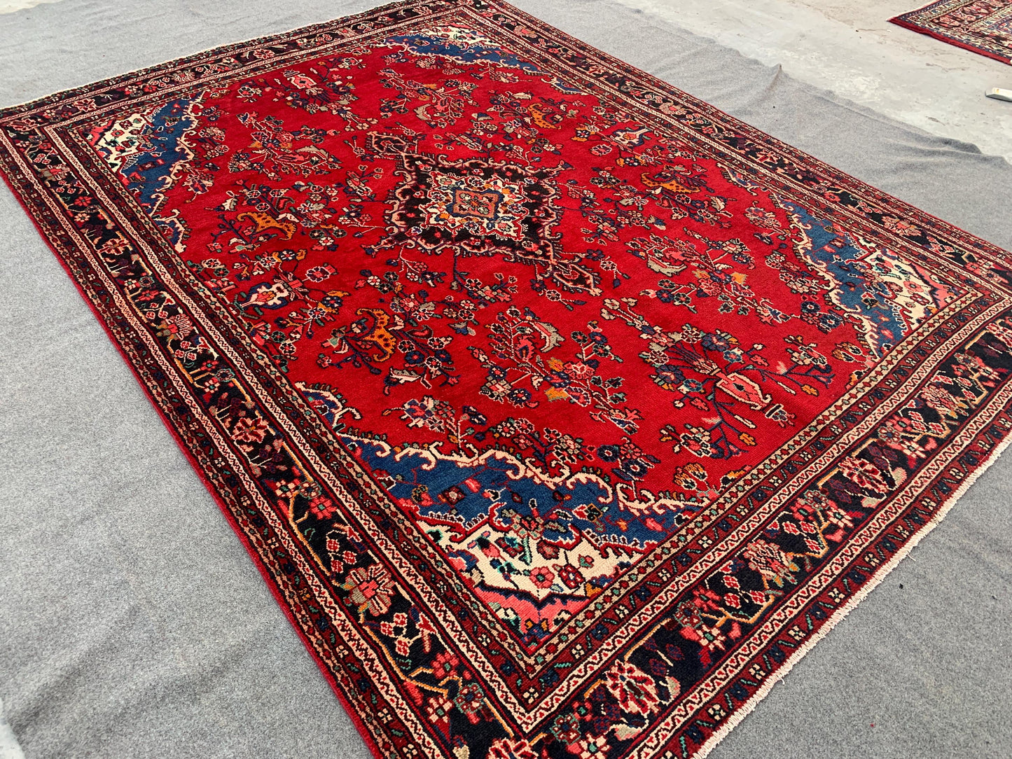 8x11 Red Vintage Afghan Oriental Caucasian Rug