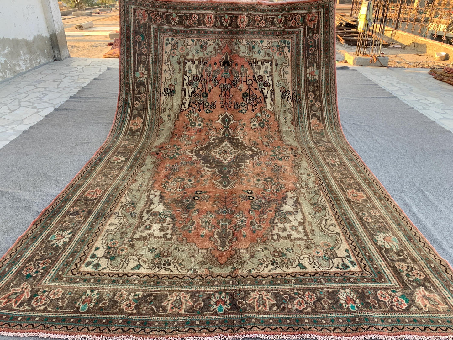 Antique Afghan Rug 6x10 Handmade Wool Rug