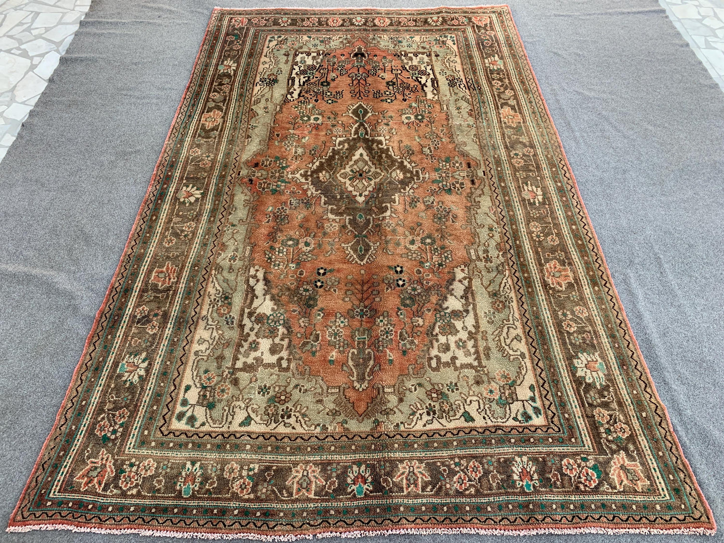 Antique Afghan Rug 6x10 Handmade Wool Rug