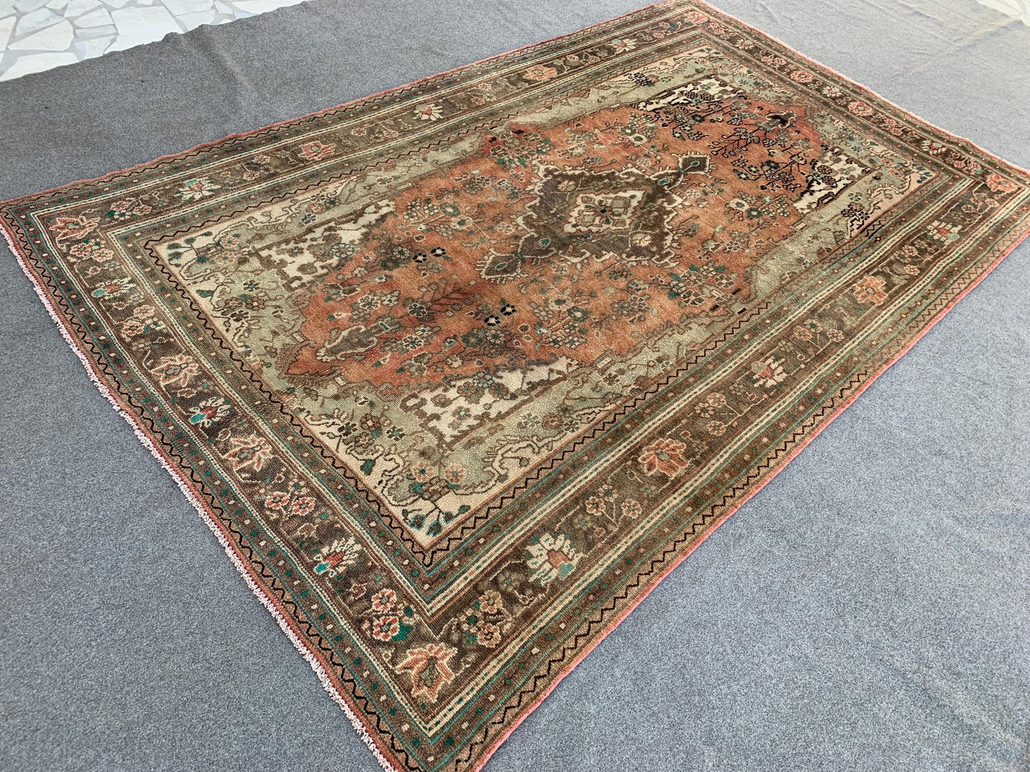 Antique Afghan Rug 6x10 Handmade Wool Rug