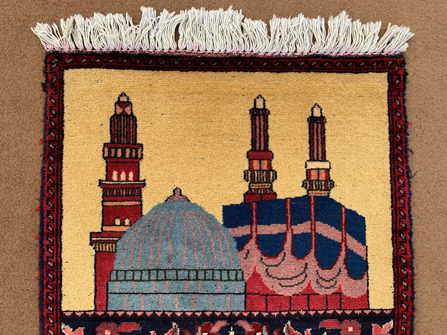 Prayer Rug 2x3 ft Handmade Afghan Wool Prayer Rug
